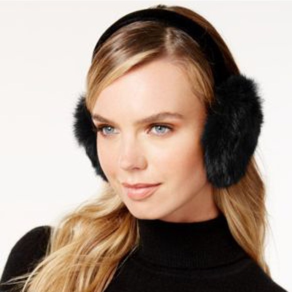 Surell Genuine Rabbit Fur Ear Muffs